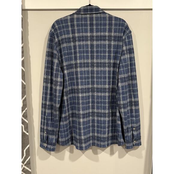 Faherty Legend Sweater Shirt Mens 2XL XXL Blue Button Up Long Sleeve Flannel - Picture 2 of 14
